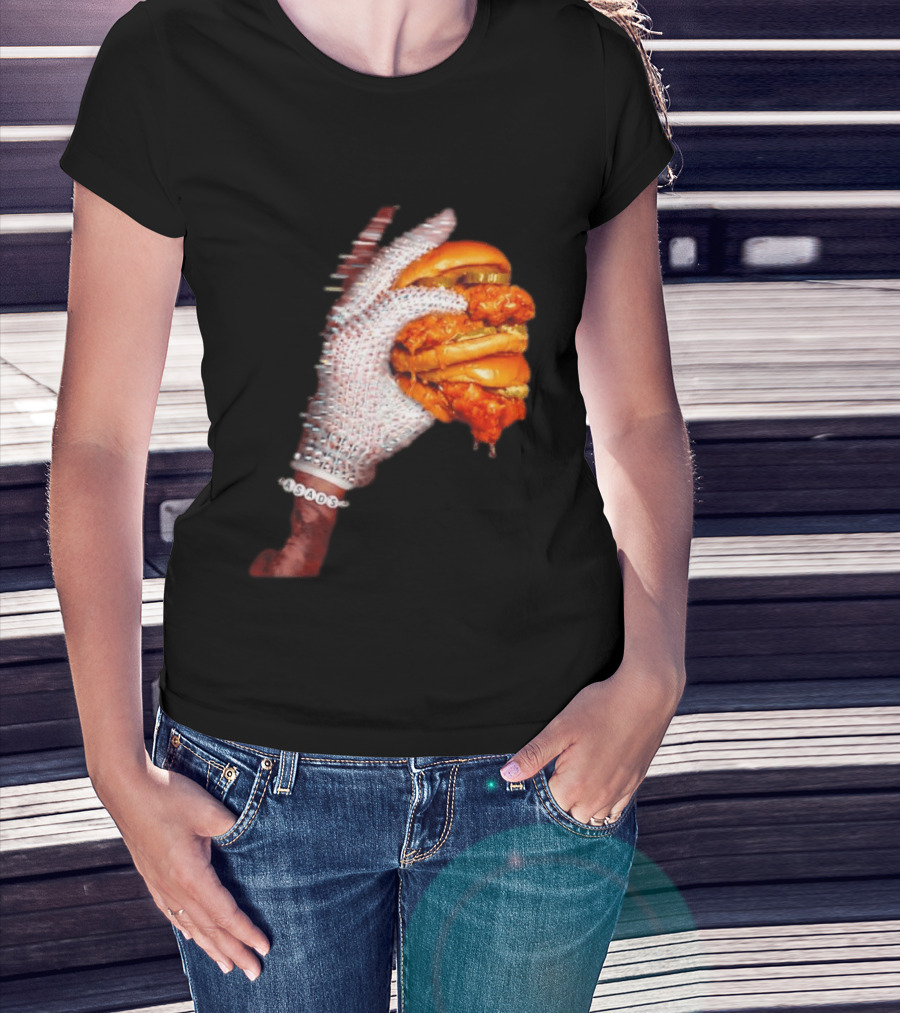 Shiny Gloves With Iceman Dreke Chicken Burger Meme T-Shirt