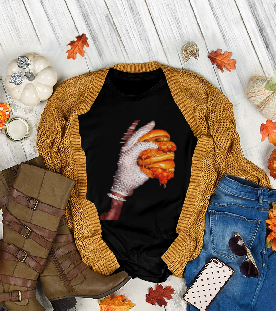 Shiny Gloves With Iceman Dreke Chicken Burger Meme T-Shirt