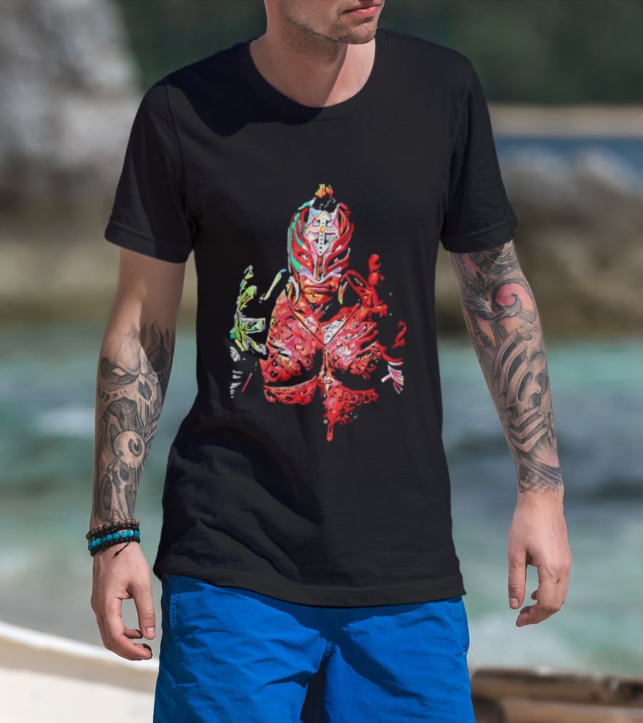 Rey Mysterio Vibrant Luchador Mask T-Shirt
