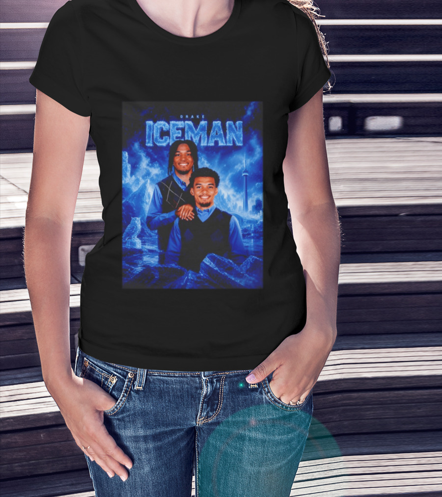 Drake Iceman Brothers Victor Wembanyama Stephon Castle Basketball Toronto Skyline T-Shirt