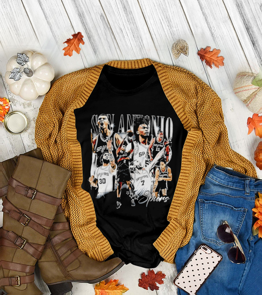 San Antonio Spurs 90s Bootleg Basketball Legends T-Shirt
