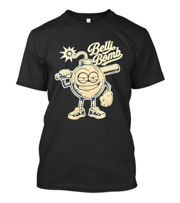 Belli Bomb Baseball Cartoon Bat T-Shirt
