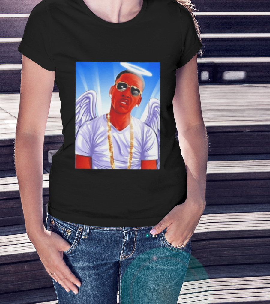 Young Dolph Angel Wings Halo Hip Hop Rap T-Shirt