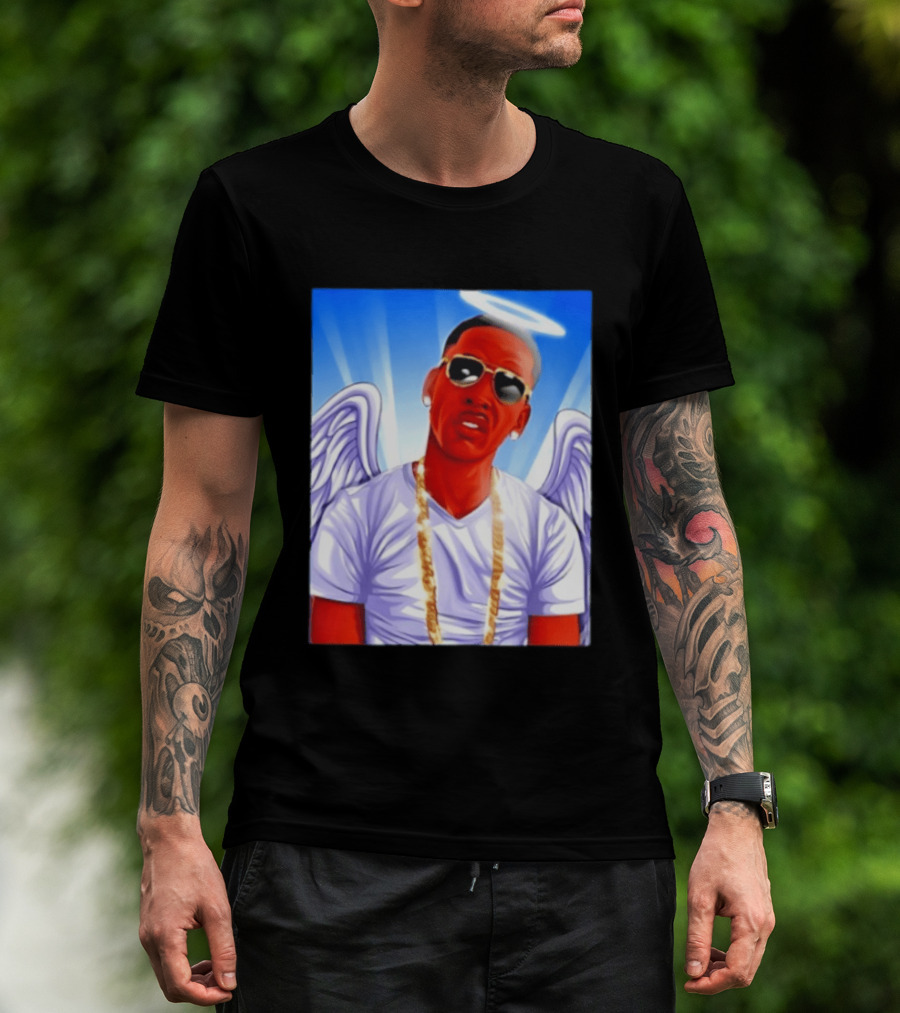 Young Dolph Angel Wings Halo Hip Hop Rap T-Shirt