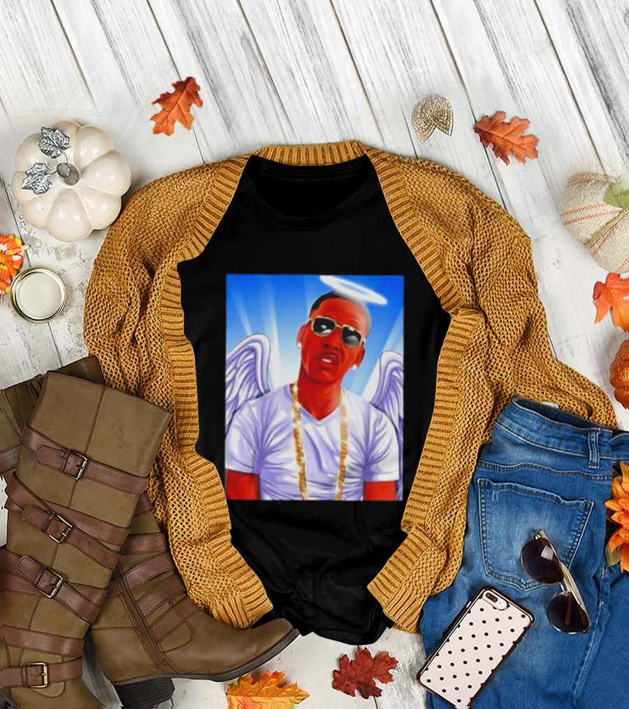 Young Dolph Angel Wings Halo Hip Hop Rap T-Shirt