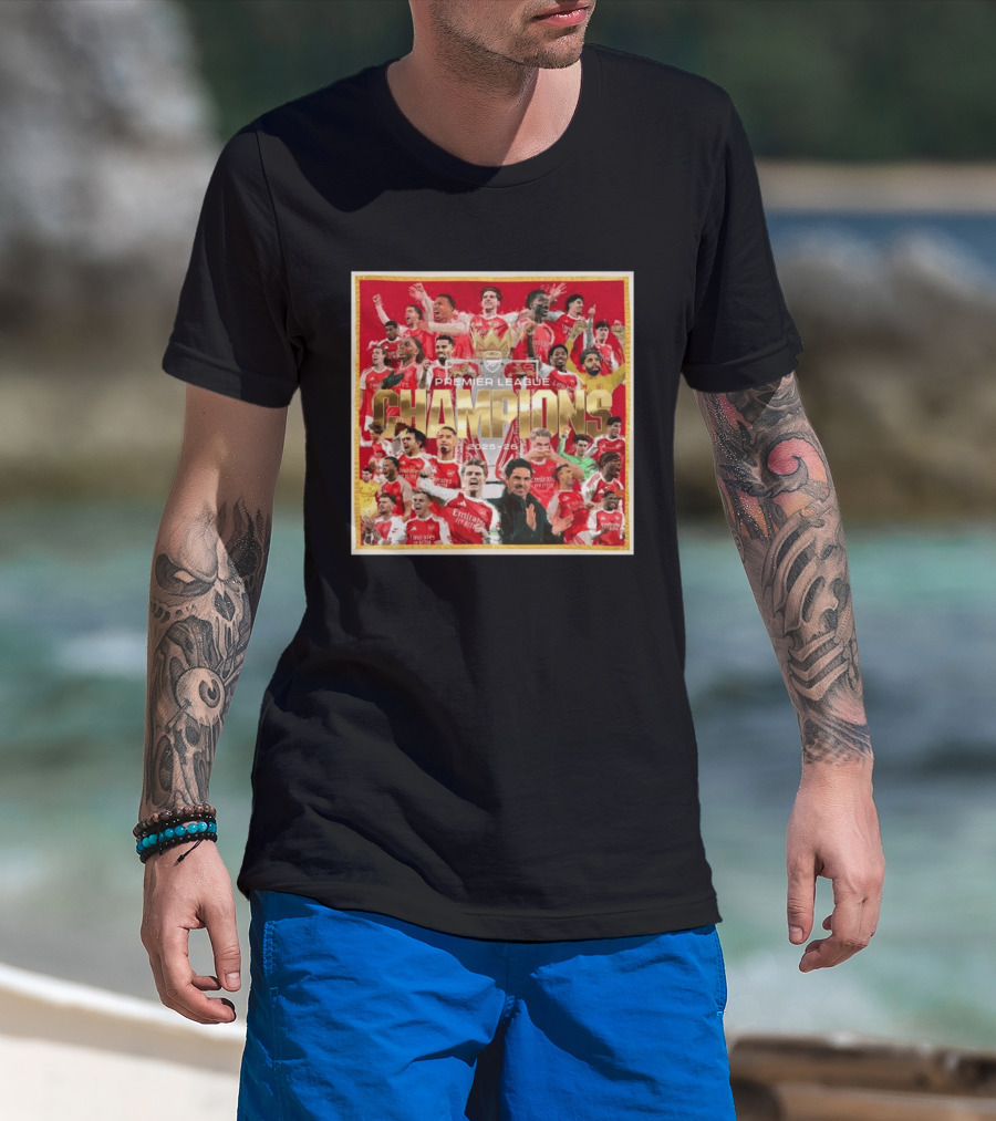 Arsenal Premier League Champions 2025 2026 Victory Celebration T-Shirt