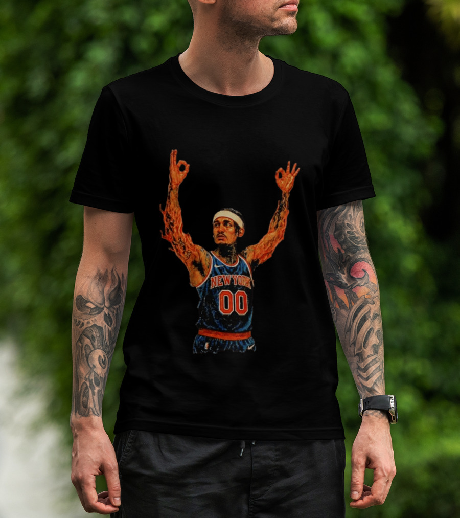 New York Knicks Ben Stiller MSG Game 1 Basketball Jersey 00 T-Shirt