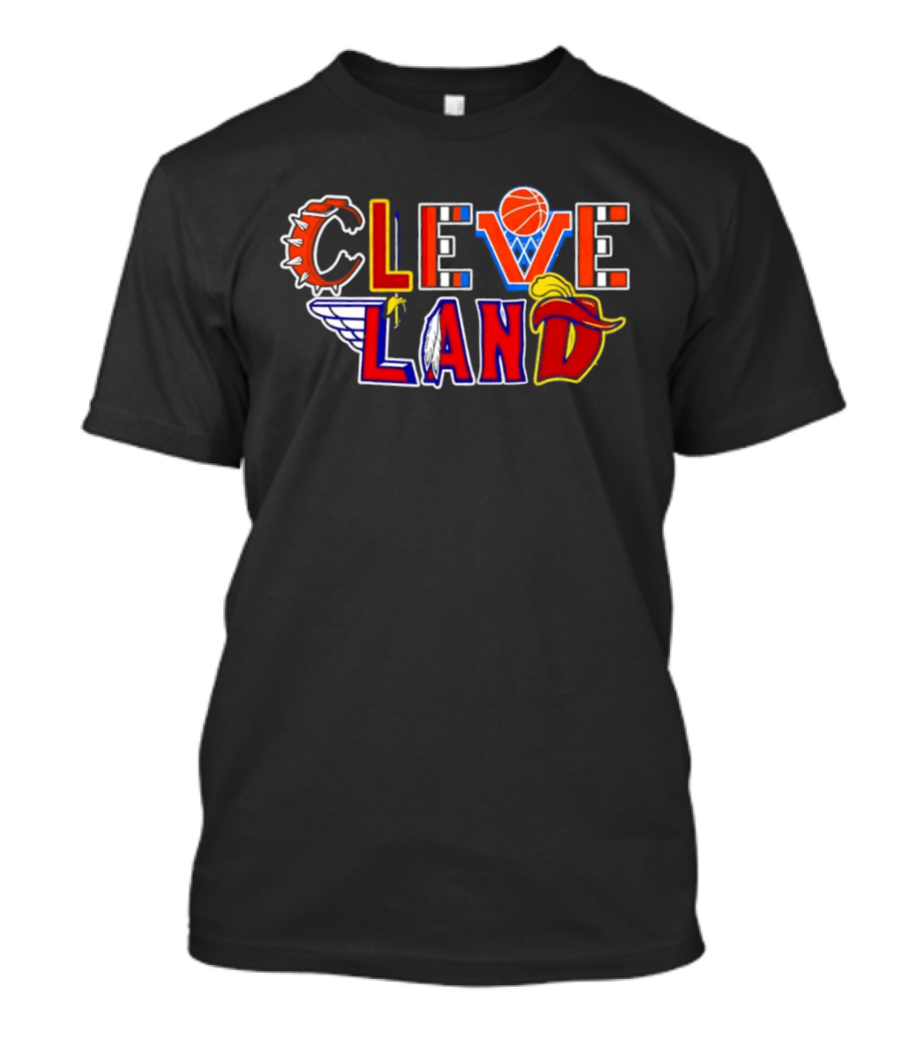 Cleveland Land Basketball Baseball Wings Cavalier Hat T-Shirt