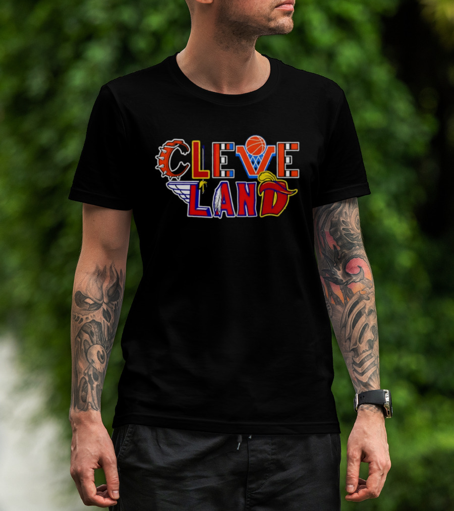 Cleveland Land Basketball Baseball Wings Cavalier Hat T-Shirt