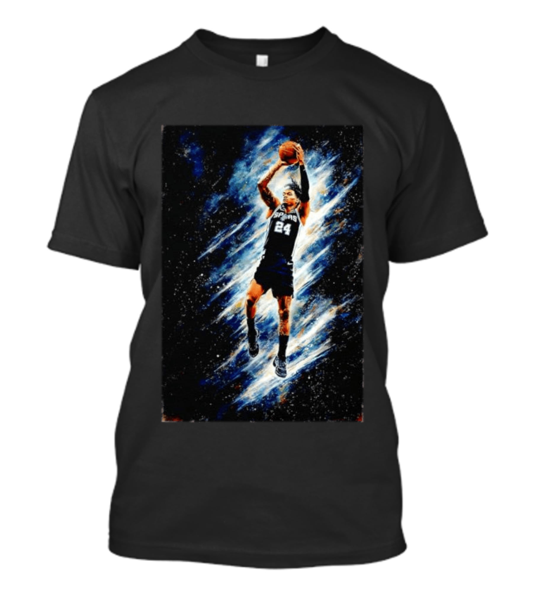 Devin Vassell San Antonio Spurs NBA Jersey Number 24 Basketball Action T-Shirt