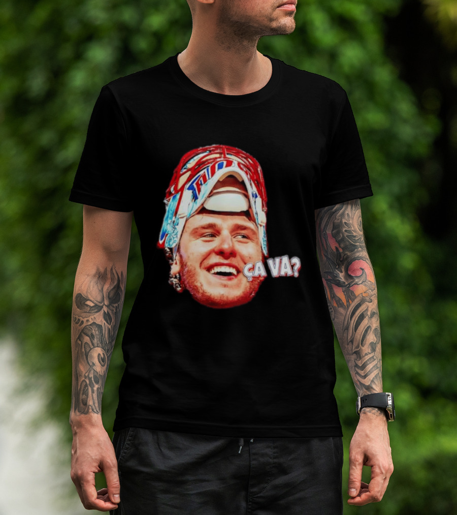 Dobeš Ça Va Big Face New Jersey Devils Hockey Fans Iconic Expression T-Shirt