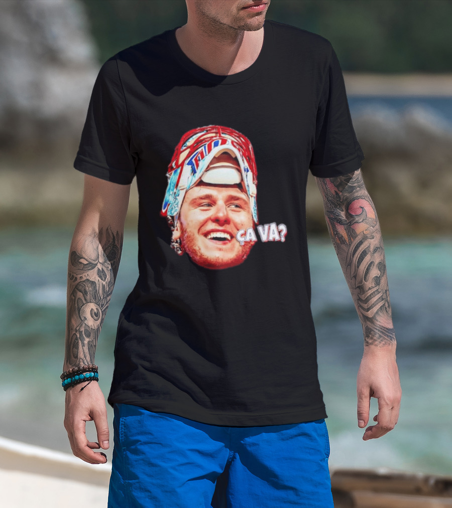 Dobeš Ça Va Big Face New Jersey Devils Hockey Fans Iconic Expression T-Shirt