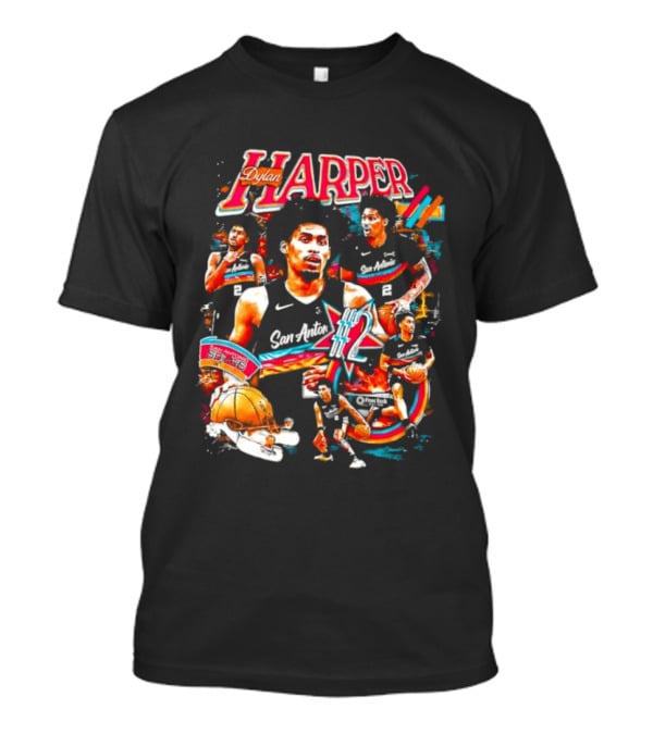 Dylan Harper San Antonio Spurs Basketball Number 2 T-Shirt