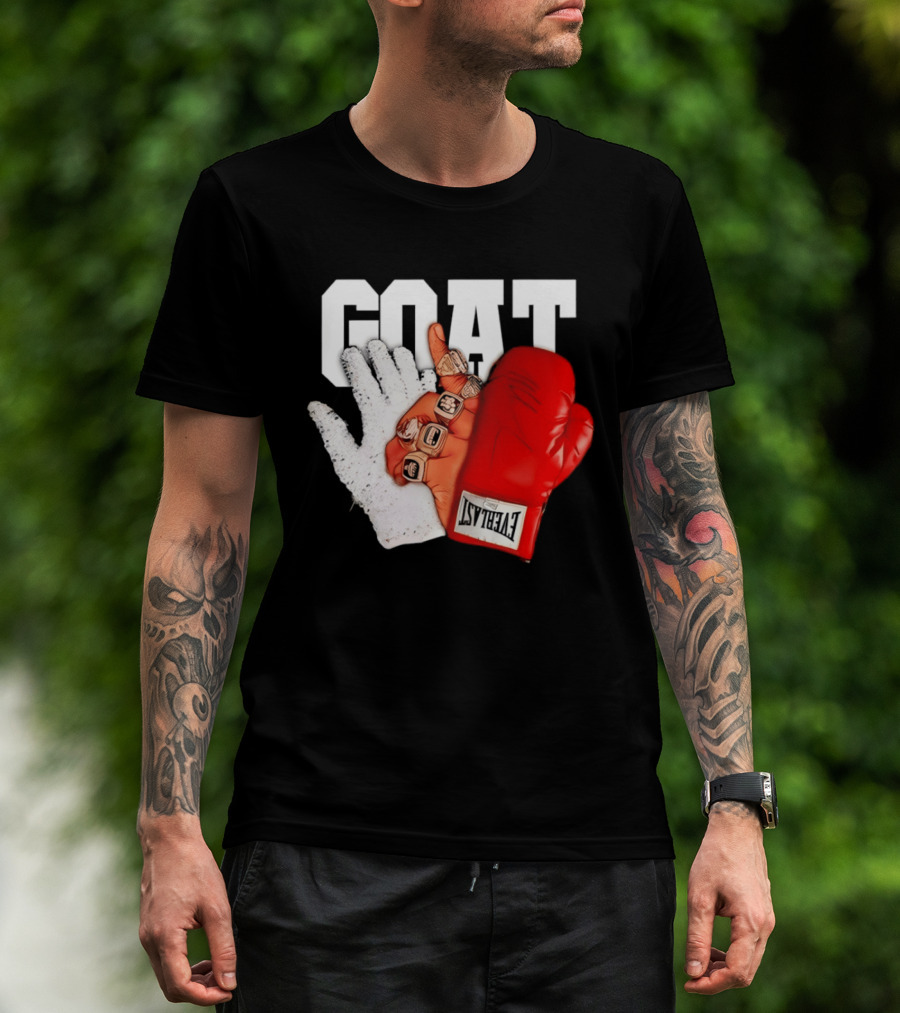 GOAT Michael Jordan Mike Tyson Chicago Bulls 23 Jackson Glove T-Shirt