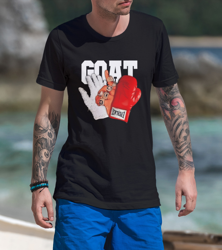 GOAT Michael Jordan Mike Tyson Chicago Bulls 23 Jackson Glove T-Shirt