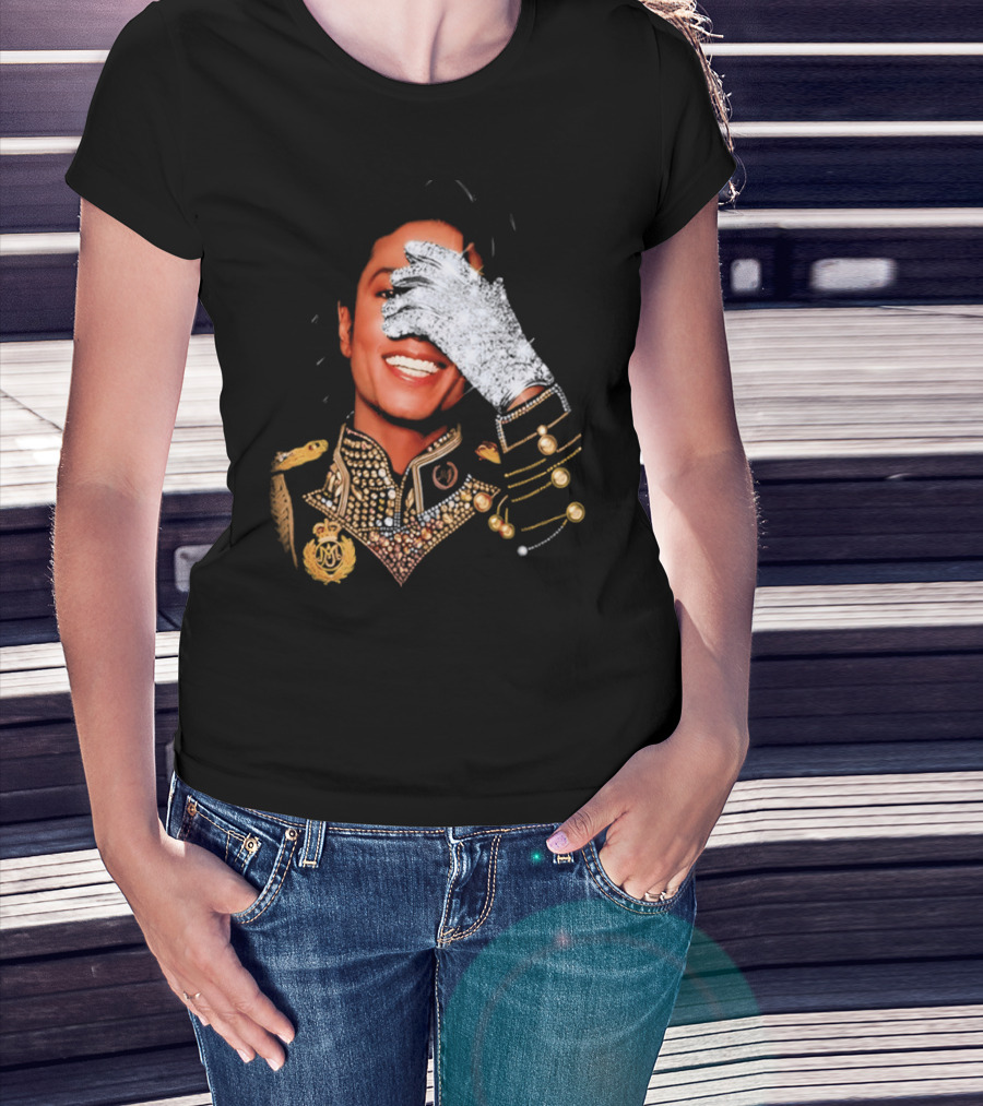 Jackson Drake Iceman King Of Pop Diamond Glove 2026 Gold Embellished Uniform T-Shirt