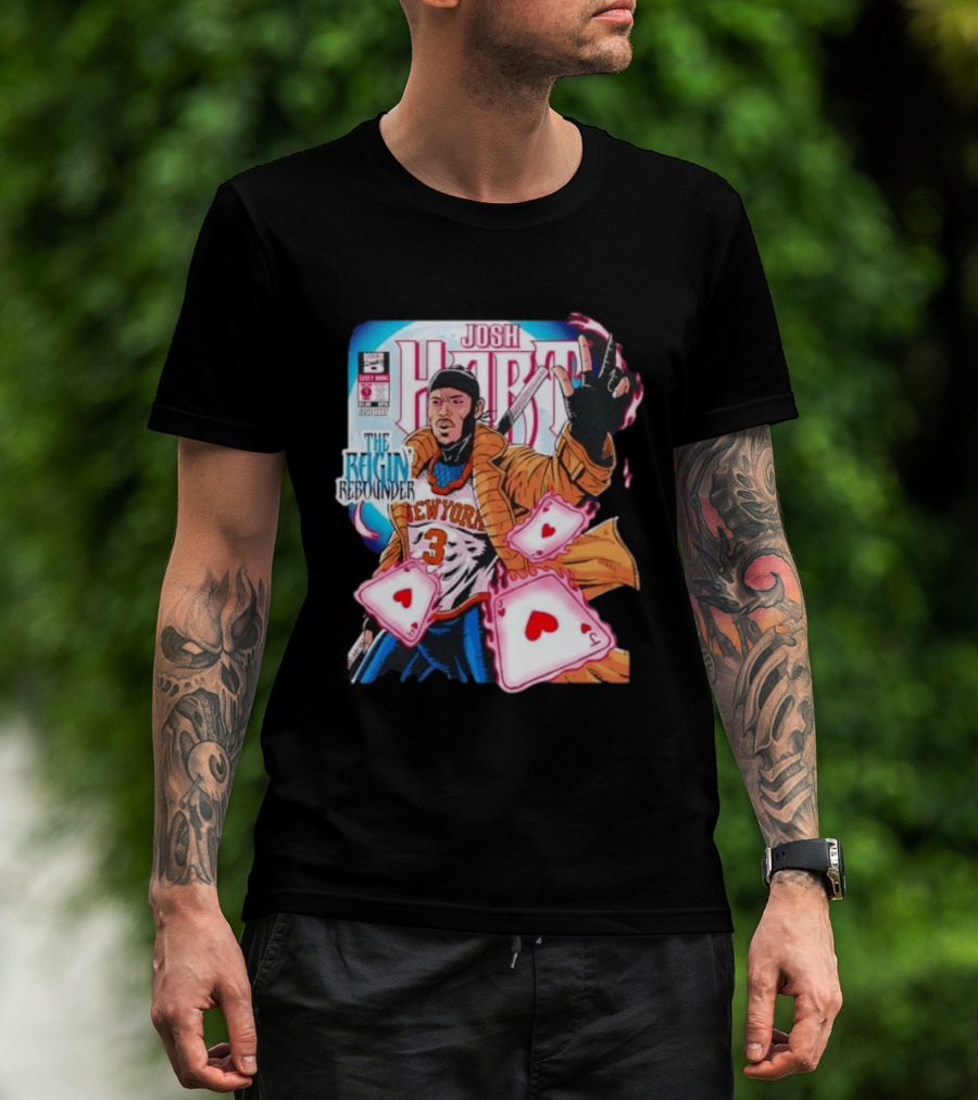 Josh Hart The Ragin' Rebounder Knicks New York Comic Style Basketball Cards T-Shirt
