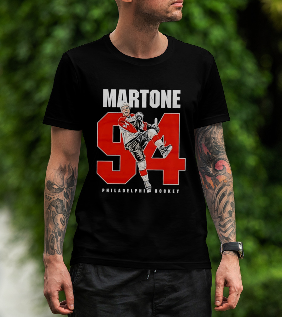 Martone 94 Philadelphia Hockey Player Celebration T-Shirt