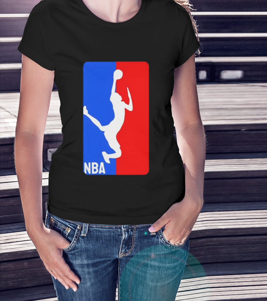 NBA Basketball 2026 Dunk Silhouette Red Blue T-Shirt