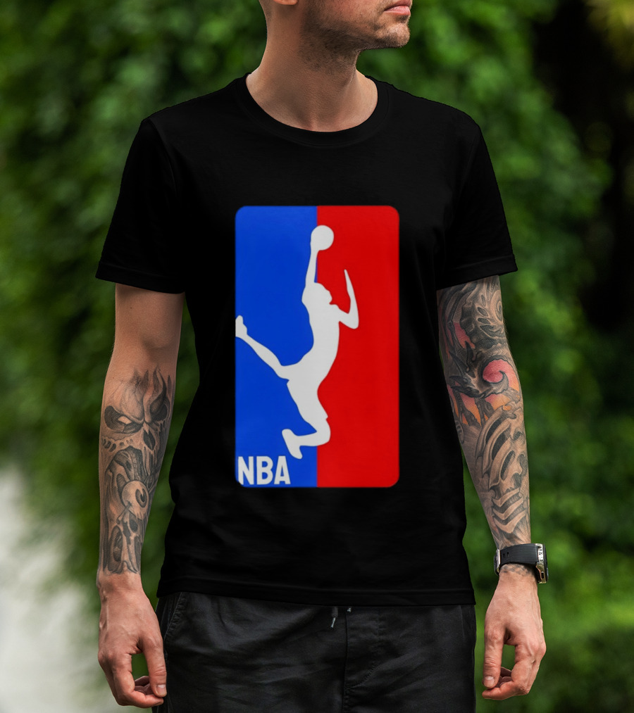 NBA Basketball 2026 Dunk Silhouette Red Blue T-Shirt