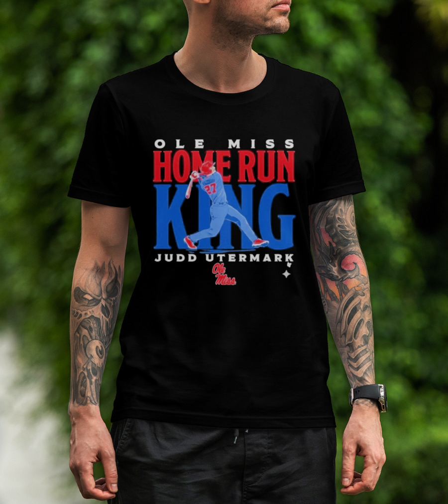 Ole Miss Home Run King Judd Utermark 27 T-Shirt