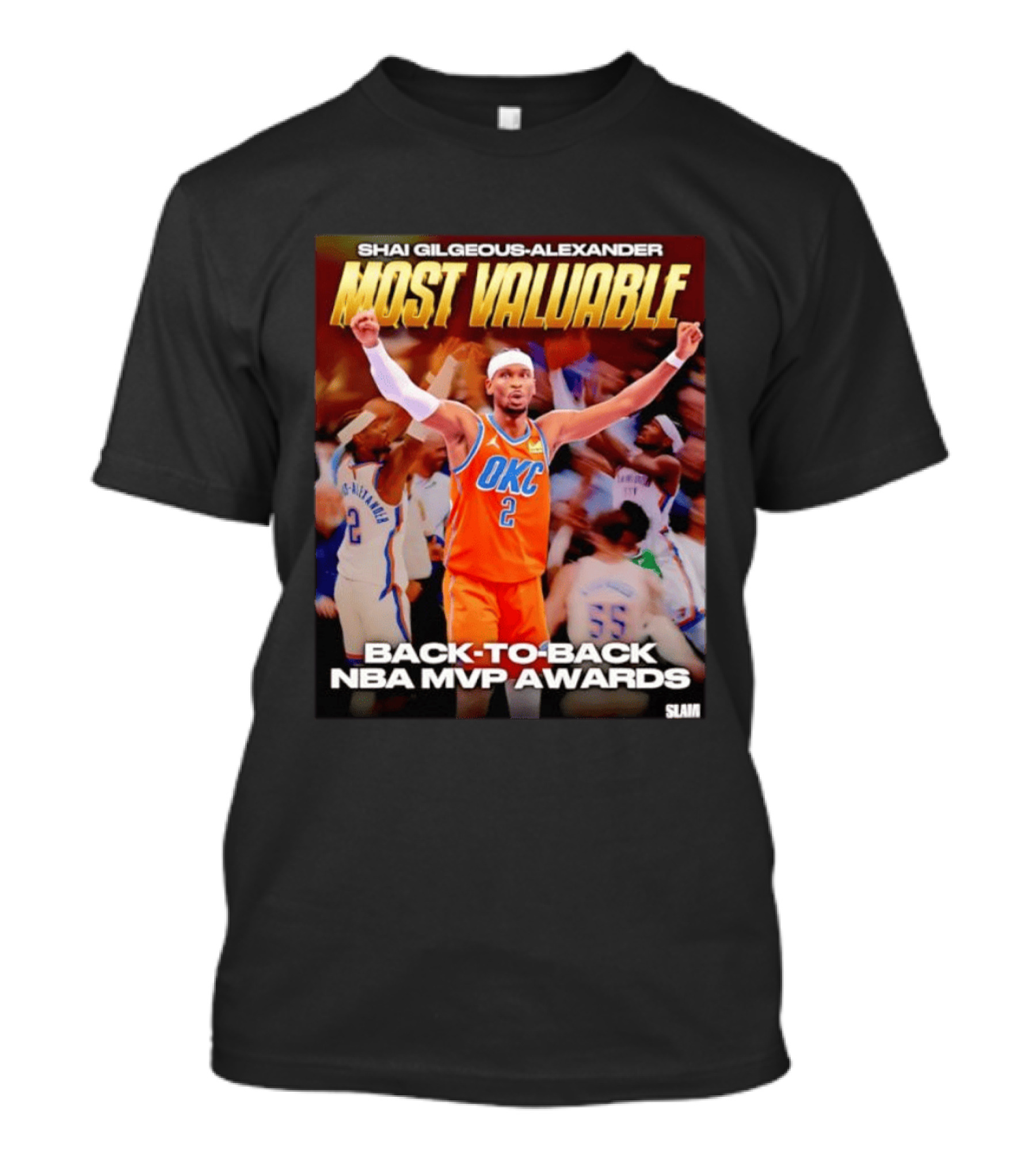 Shai Gilgeous Alexander Oklahoma City Thunder Most Valuable Back To Back NBA MVP Awards T-Shirt