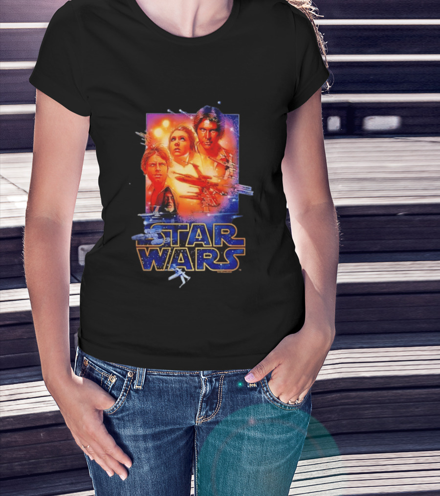 Star Wars A New Hope Rebel Luke Leia Han Solo Darth Vader T-Shirt