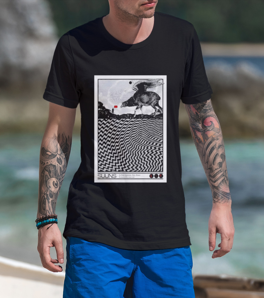 SUUNS Le Point Ephémère Paris France 20 Mai 2026 Winged Creature Landscape T-Shirt