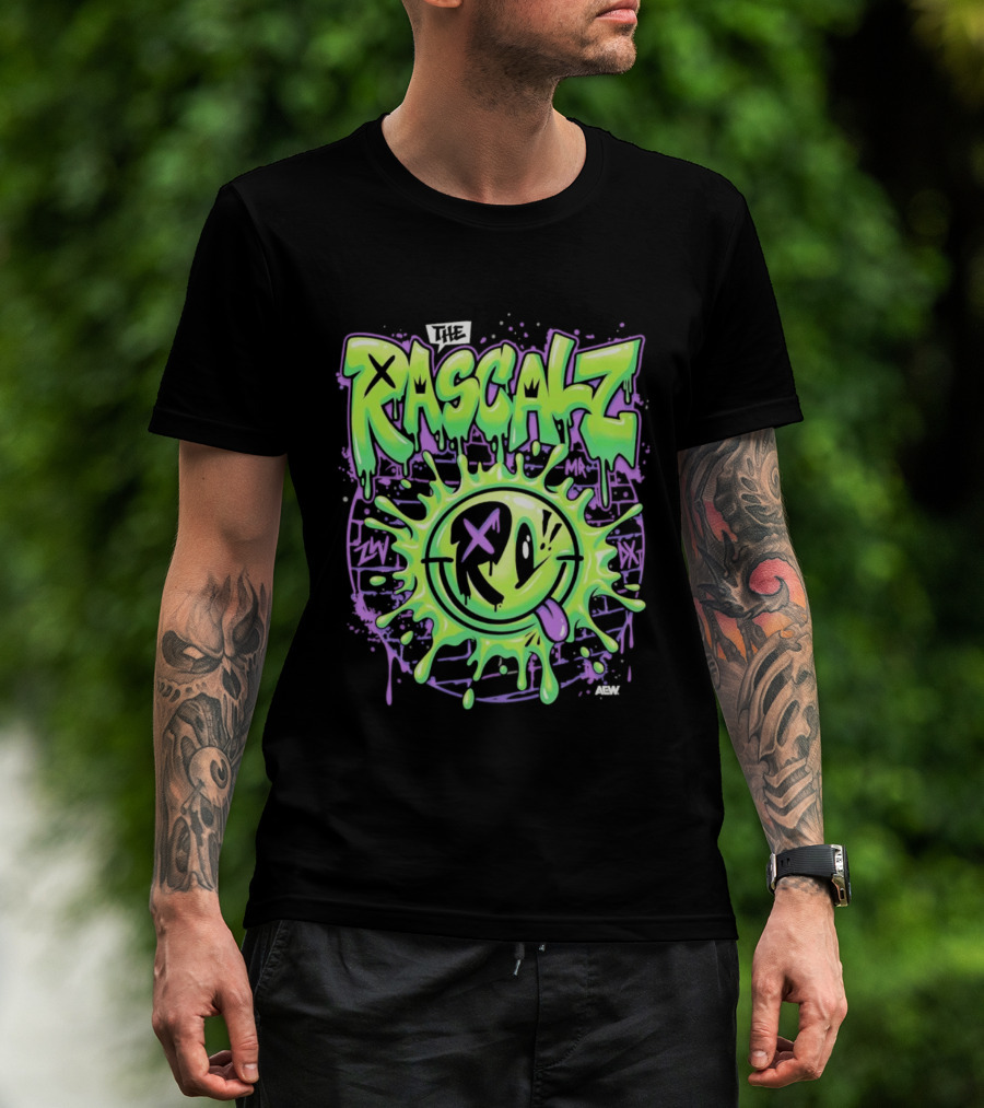 The Rascalz Dripping Neon Smiley X Eyes T-Shirt