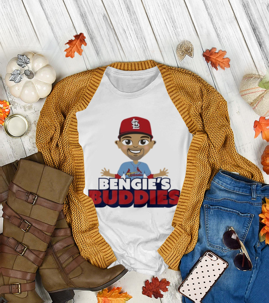 Bengie's Buddies Cardenales StL Baseball Red Cap T-Shirt