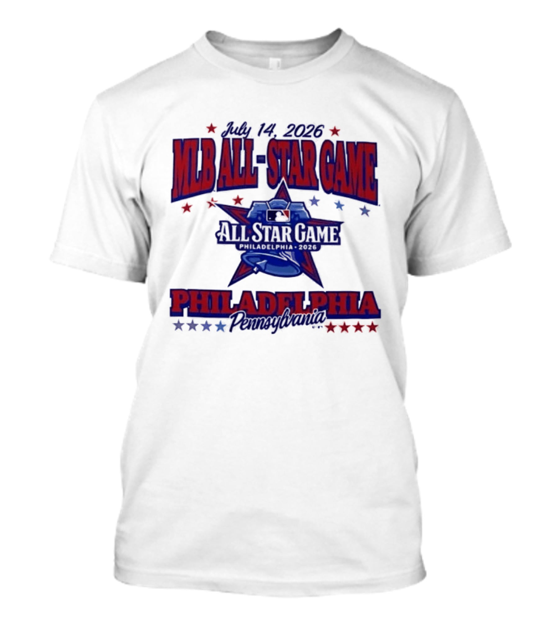 July 14 2026 MLB All Star Game Philadelphia Pennsylvania Liberty Bell Stars T-Shirt