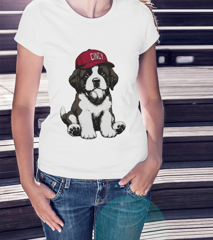 Cincy Schottzie Dog Stuffy Cincinnati Red Baseball T-Shirt