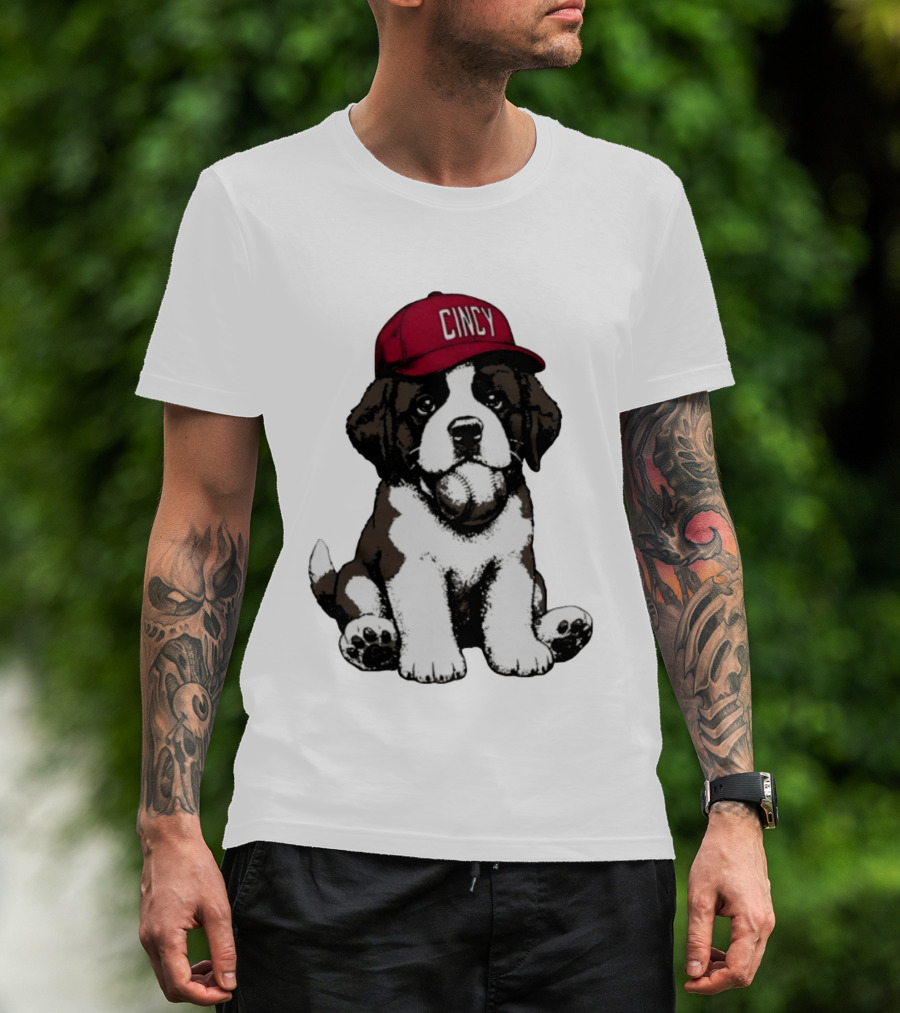 Cincy Schottzie Dog Stuffy Cincinnati Red Baseball T-Shirt