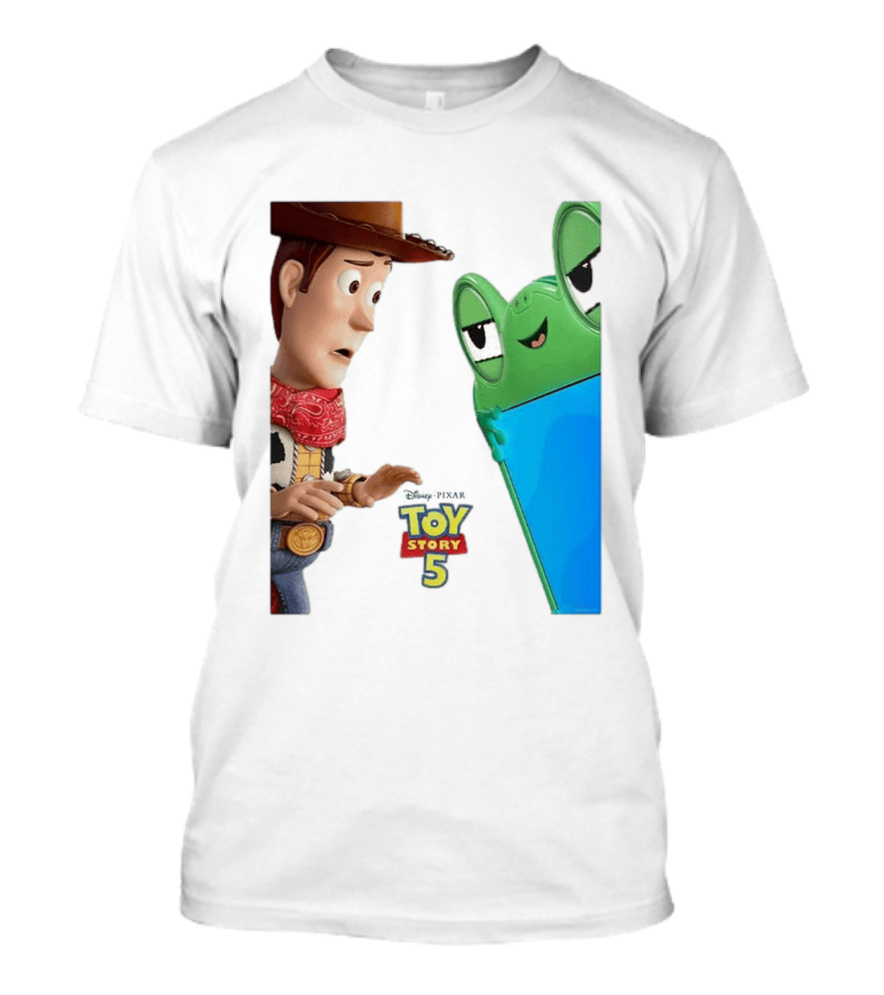 Toy Story 5 Woody And Animated Frog Encounter T-Shirt