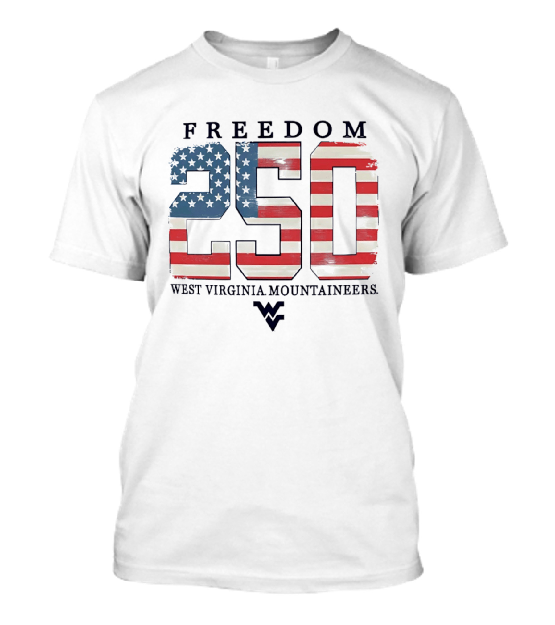Freedom 250 West Virginia Mountaineers Patriotic Celebration T-Shirt