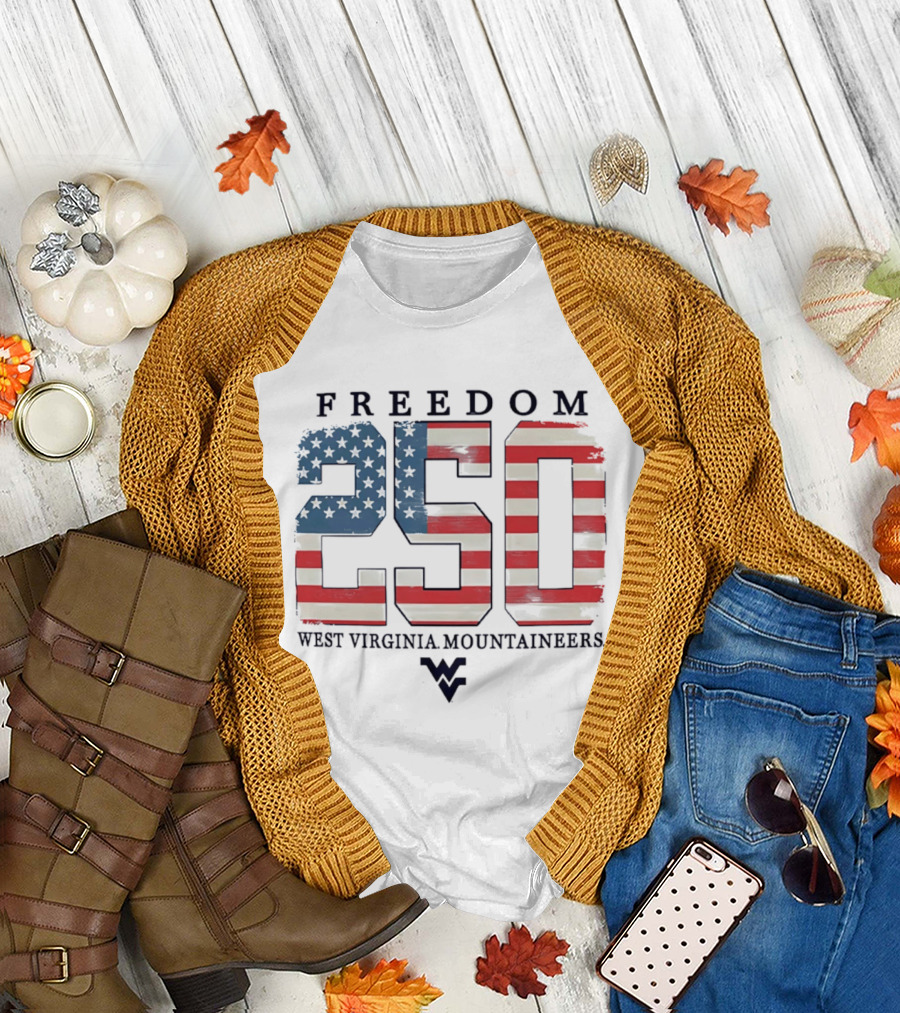 Freedom 250 West Virginia Mountaineers Patriotic Celebration T-Shirt