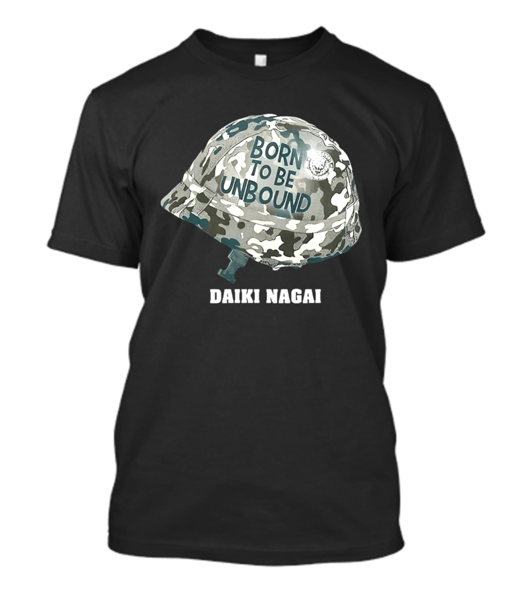 Daiki Nagai Born To Be Unbound Camouflage Helmet T-Shirt