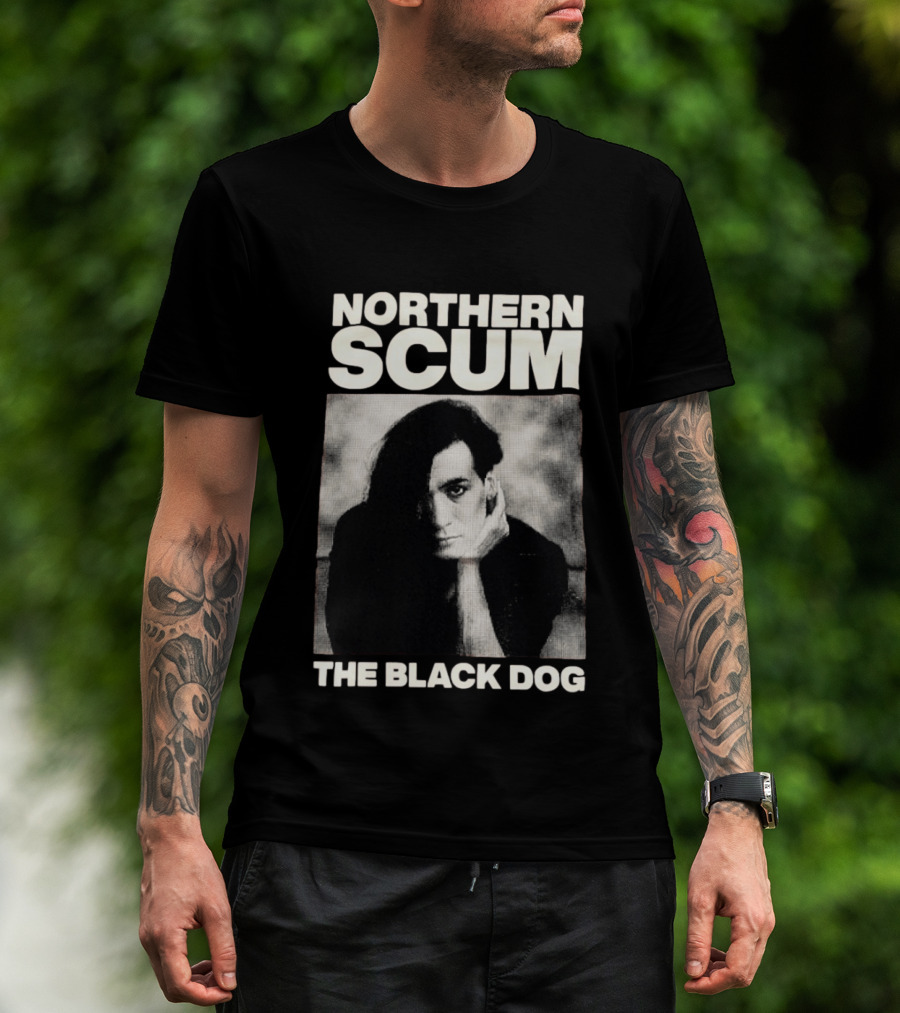 Northern Scum The Black Dog Monochrome T-Shirt