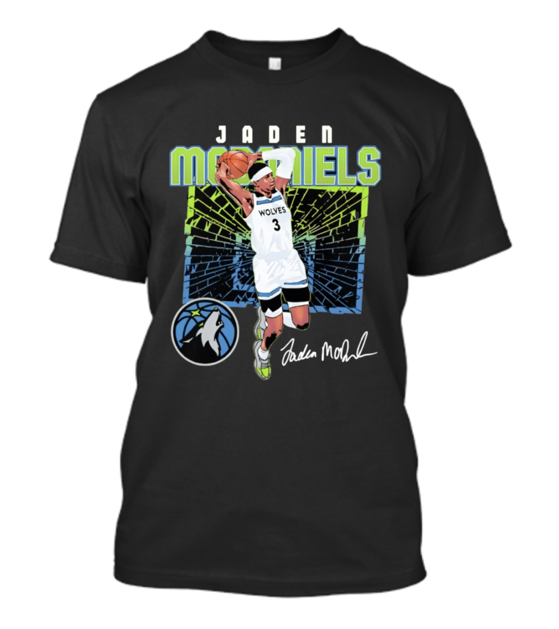 Jaden McDaniels Wolves Basketball Number 3 Minnesota Timberwolves T-Shirt