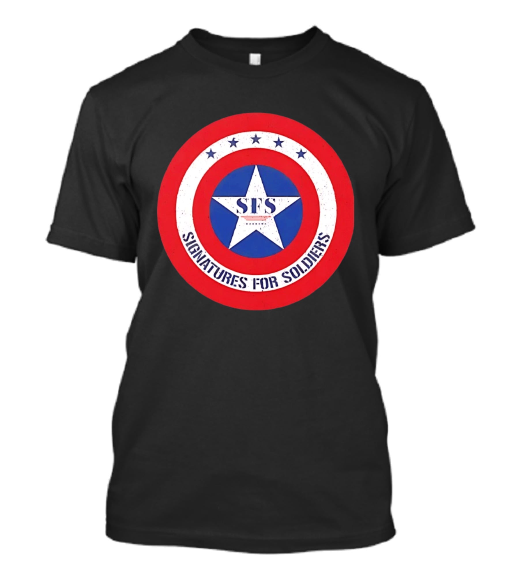 Signatures For Soldiers SFS Captain America Star Shield T-Shirt