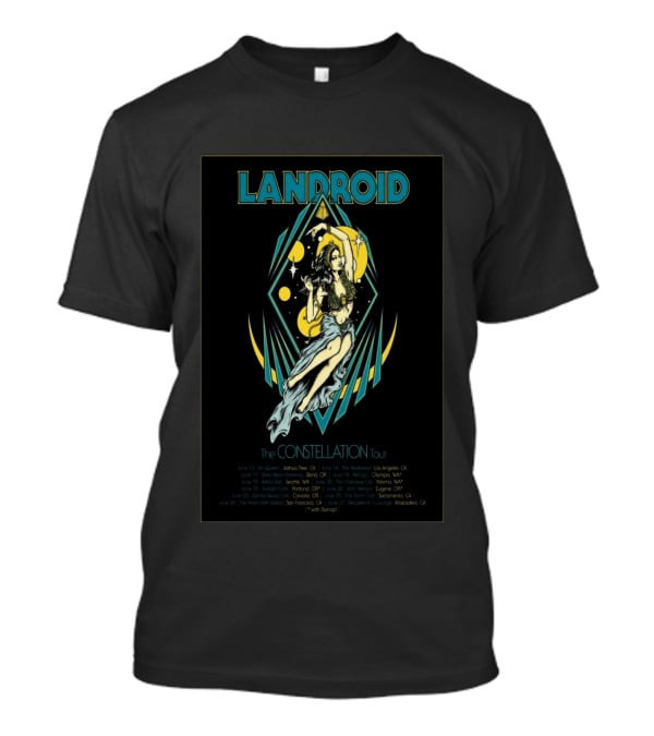 Landroid The Constellation 2026 Tour Dates And Venue Locations Featuring With Damp T-Shirt