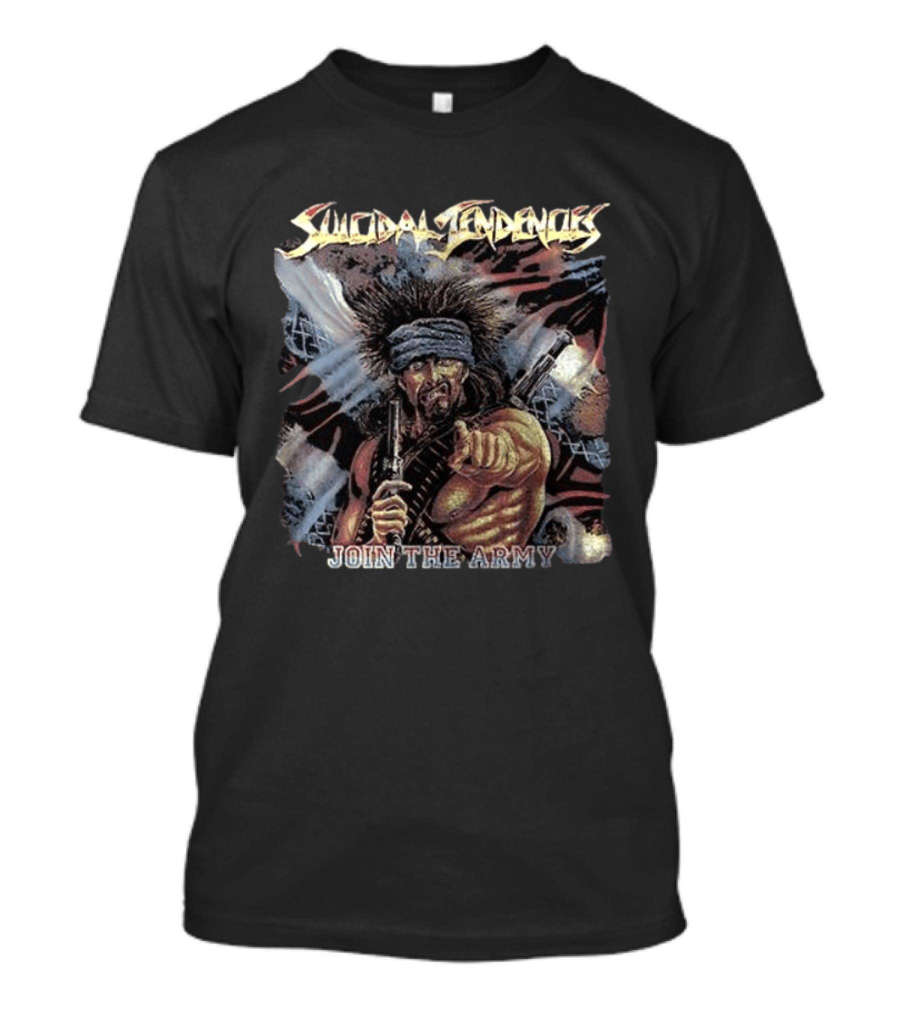 Suicidal Tendencies Join The Army Aggressive Warrior With Guns T-Shirt