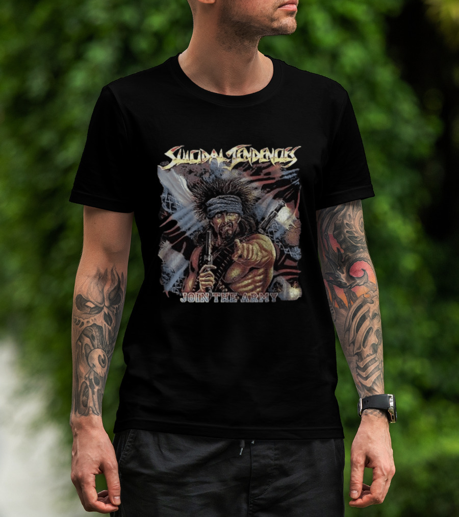 Suicidal Tendencies Join The Army Aggressive Warrior With Guns T-Shirt