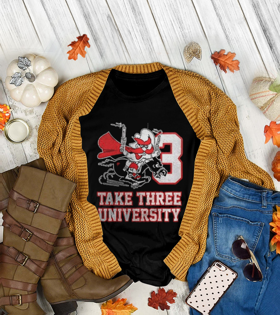Texas Tech Red Raiders Take Three University Wreck 'Em 3 T-Shirt