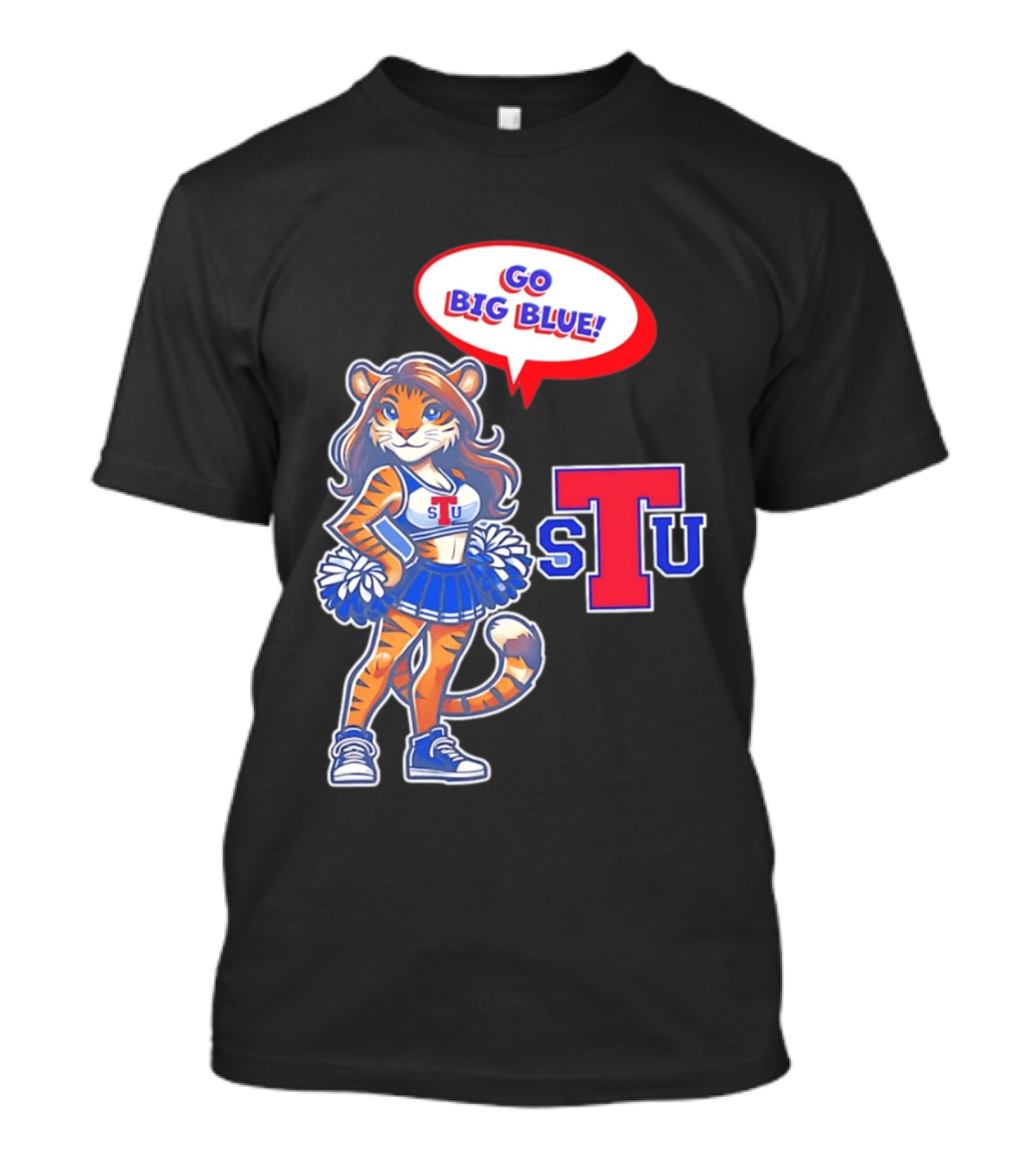 Tiger Cheerleader Go Big Blue STU T-Shirt