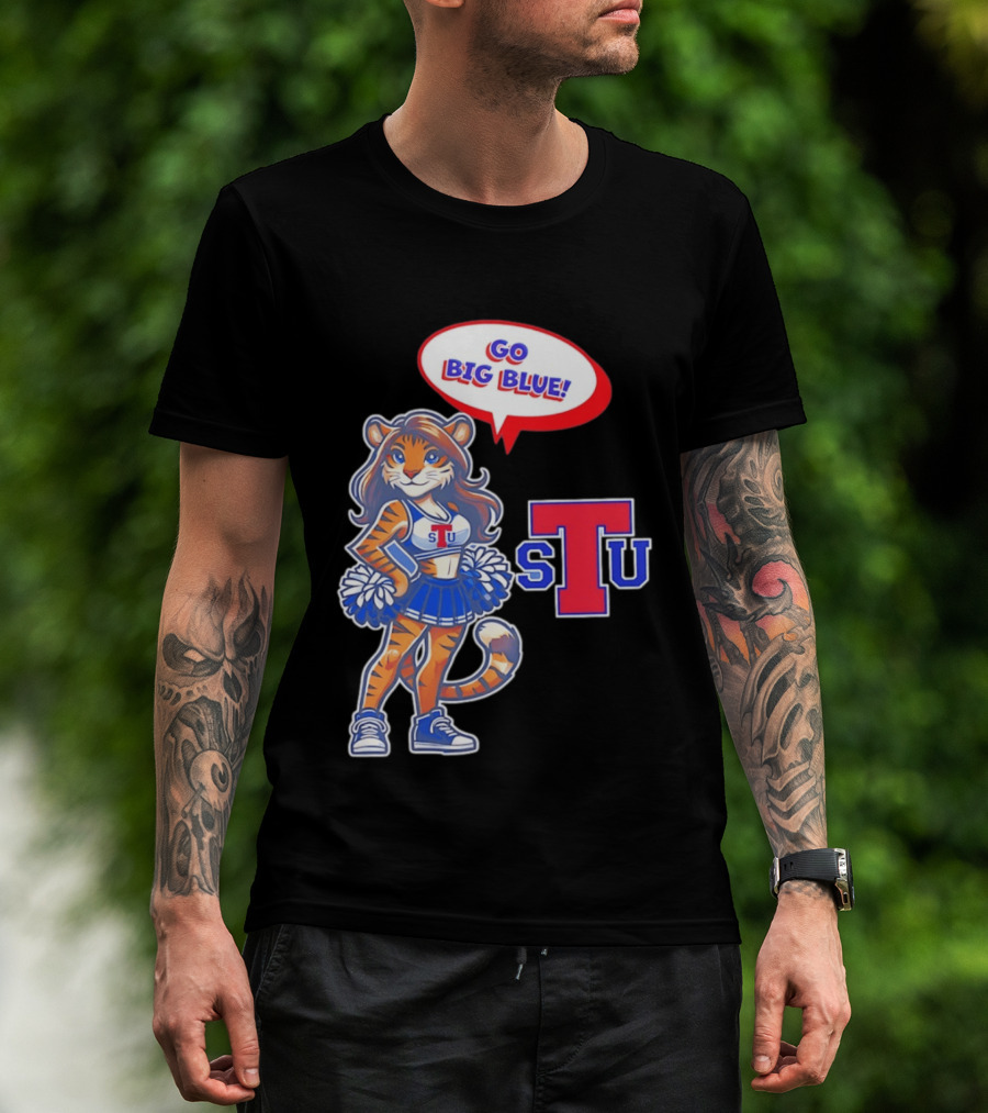 Tiger Cheerleader Go Big Blue STU T-Shirt
