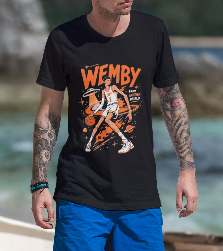 Wemby From Another World San Antonio Spurs Alien Victor Wembanyama T-Shirt