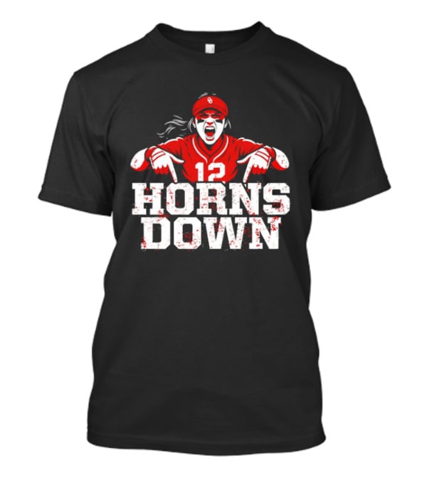 Oklahoma Sooners 12 Horns Down Girl Fan T-Shirt