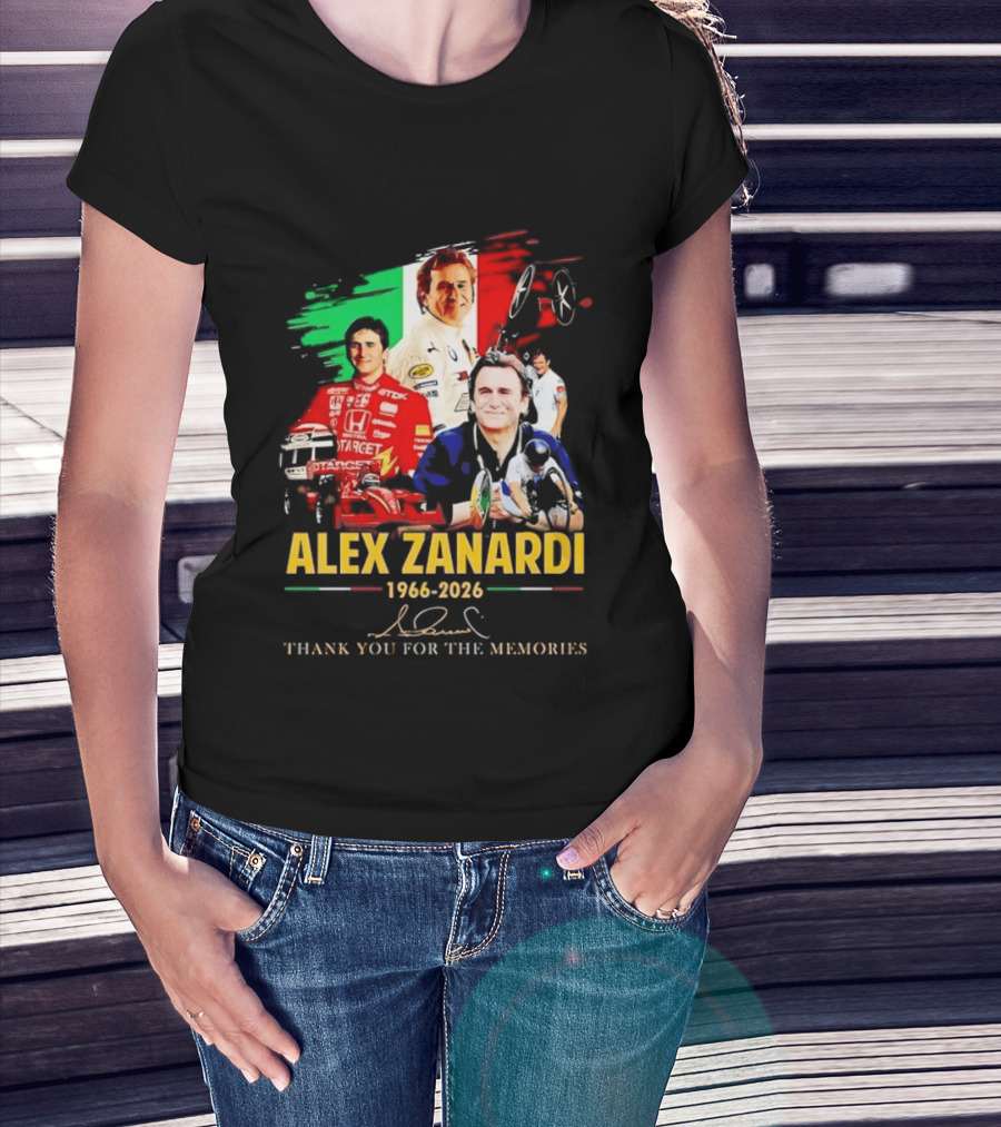 Alex Zanardi 1966 2026 Thank You For The Memories Formula One CART IndyCar T-Shirt