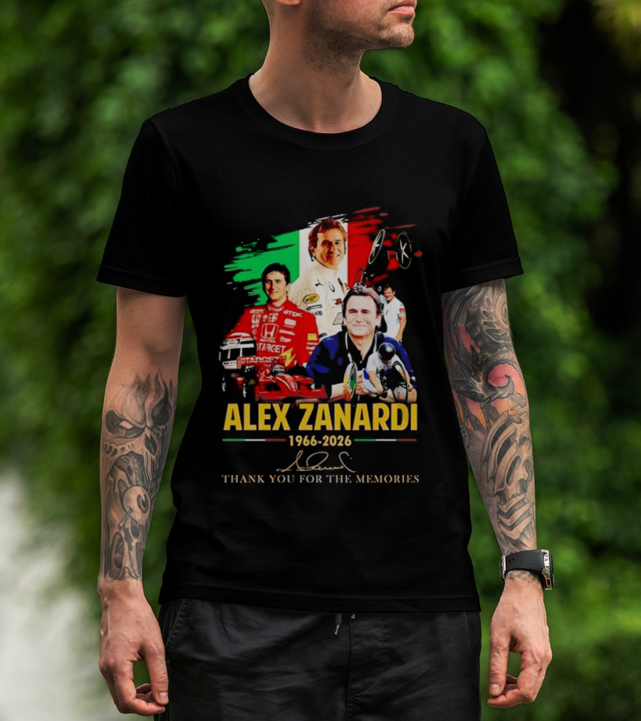 Alex Zanardi 1966 2026 Thank You For The Memories Formula One CART IndyCar T-Shirt